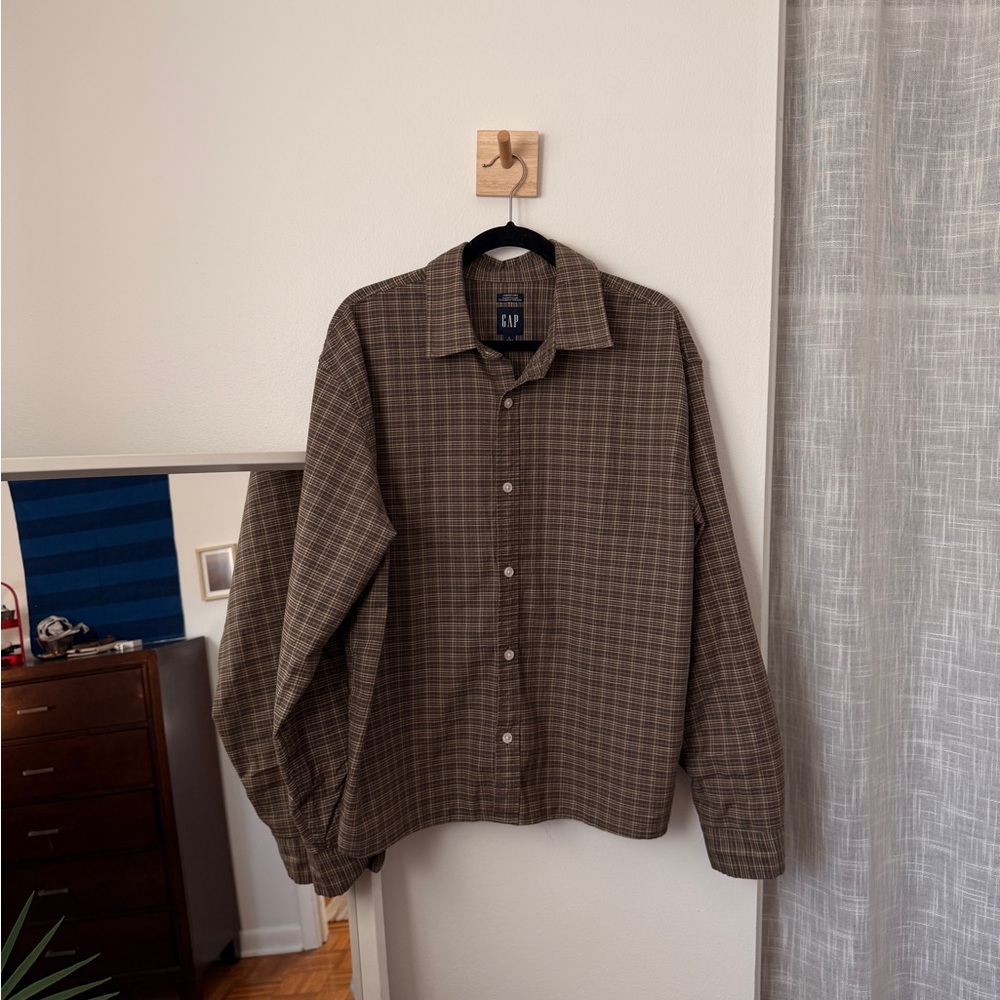 GAP Checkered Brown Shirt